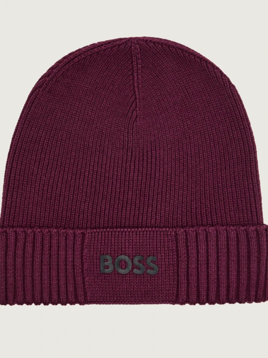 Zdjęcie produktu BOSS GREEN Czapka Asic_Beanie-X | z dodatkiem wełny bordowy