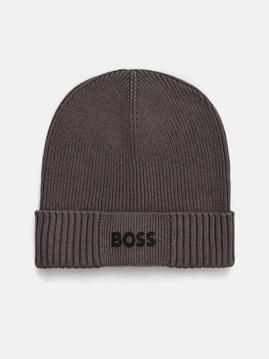 Zdjęcie produktu BOSS Green czapka z domieszką wełny Asic_Beanie-X szary