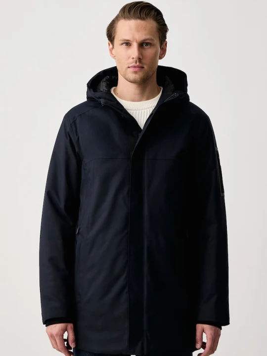 Zdjęcie produktu BOSS Green kurtka zimowa męska OW_Hexatech Parka granatowy