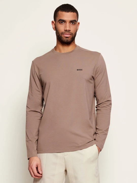 Zdjęcie produktu BOSS GREEN Longsleeve Tee Long | Regular Fit | stretch brązowy