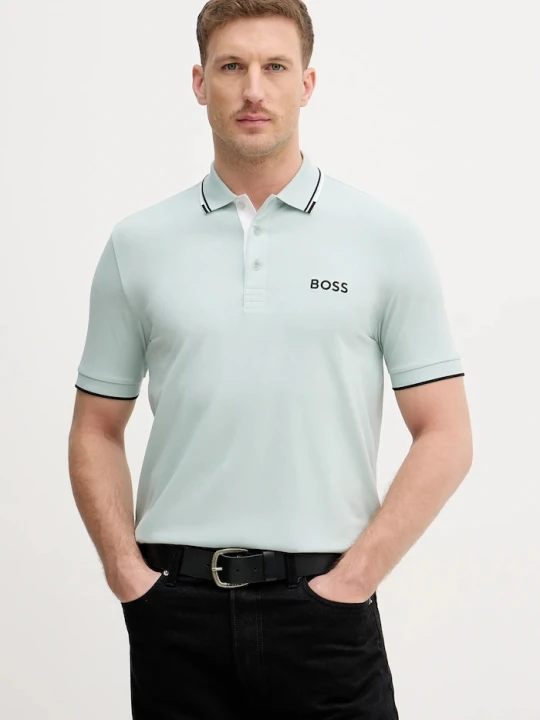 Zdjęcie produktu BOSS Green polo męskie Paddy Pro turkusowy