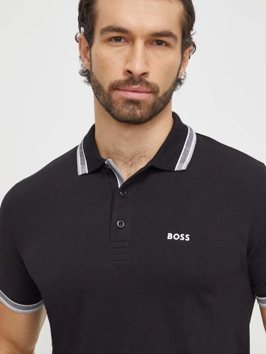 Zdjęcie produktu BOSS Green polo męskie bawełniane Paddy czarny