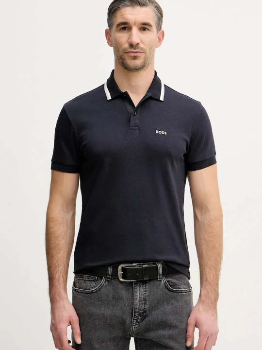Zdjęcie produktu BOSS Green polo bawełniane PL_Join Paddy granatowy