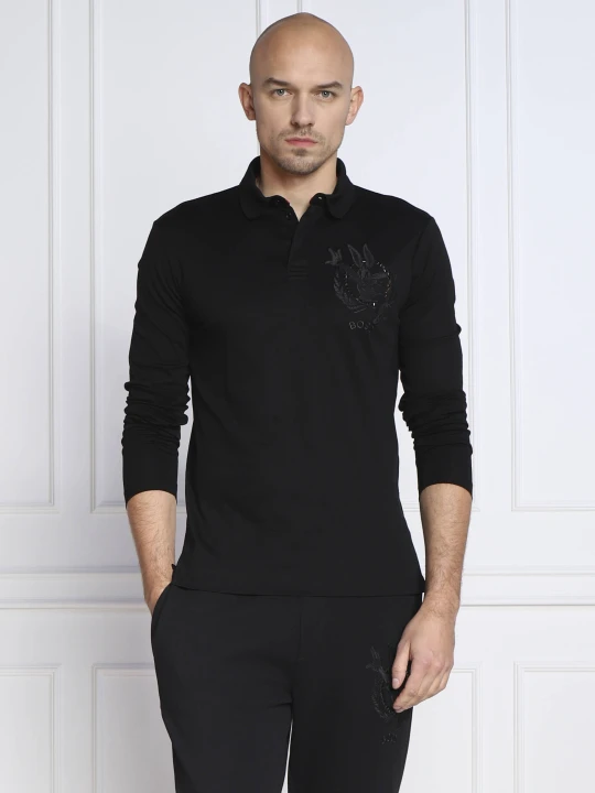 Zdjęcie produktu BOSS GREEN Polo BOSS X LOONEY TUNES Plisy Lunar | Regular Fit czarny