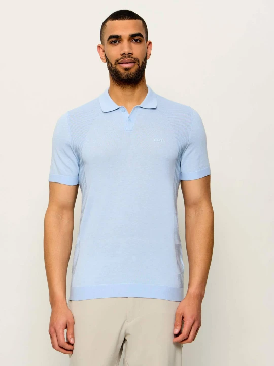 Zdjęcie produktu BOSS GREEN Polo KN_Momentum-Lite PS | Regular Fit błękitny