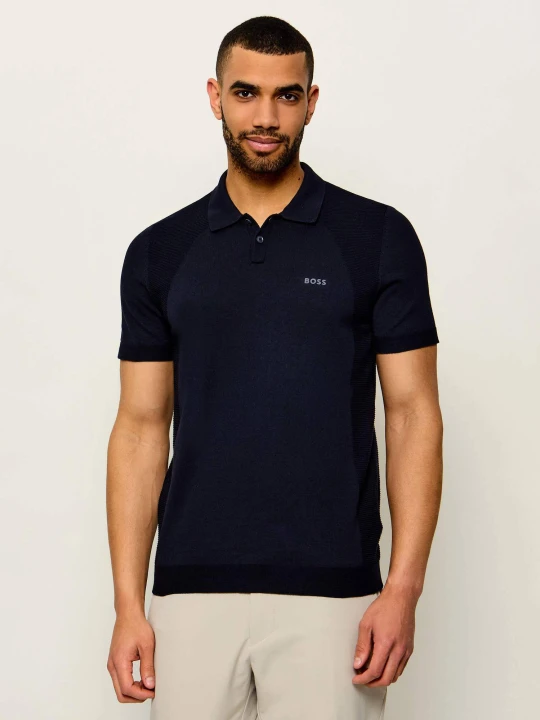 Zdjęcie produktu BOSS GREEN Polo KN_Momentum-Lite PS | Regular Fit granatowy