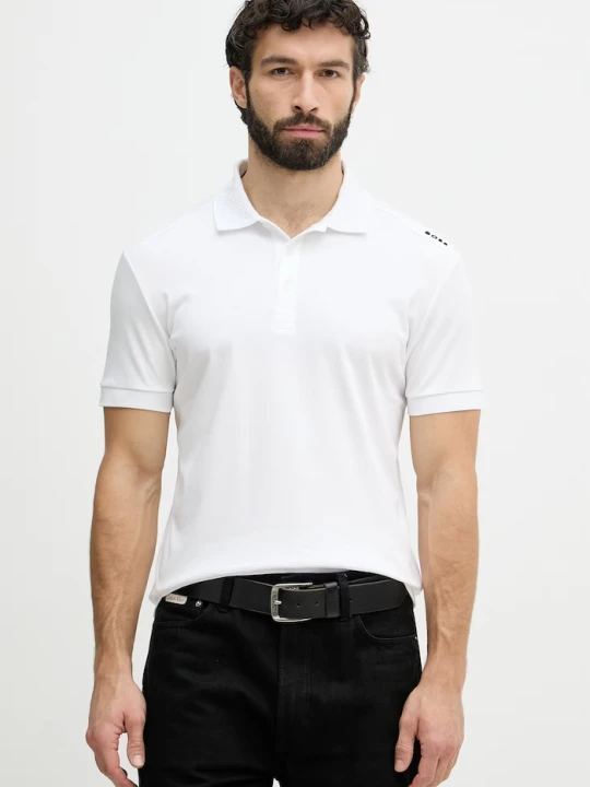 Zdjęcie produktu BOSS Green polo męskie bawełniane biały
