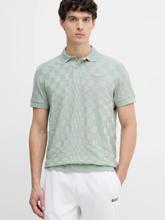 Zdjęcie produktu BOSS Green polo męskie bawełniane BOSS X PORSCHE