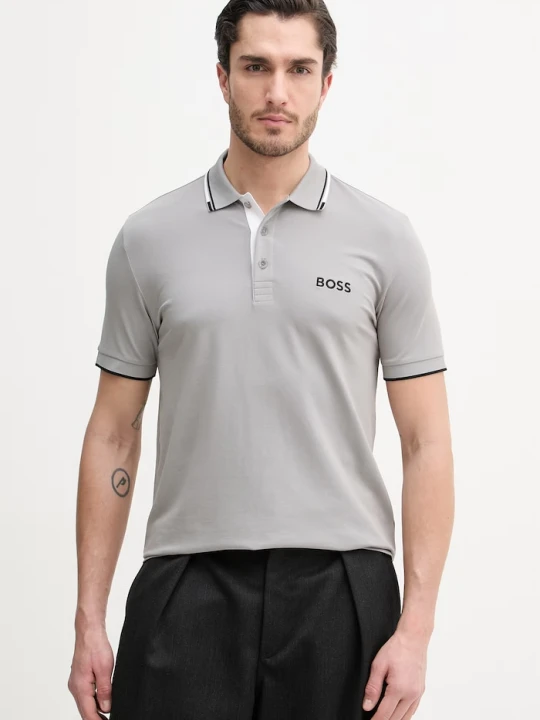 Zdjęcie produktu BOSS Green polo męskie Paddy Pro szary