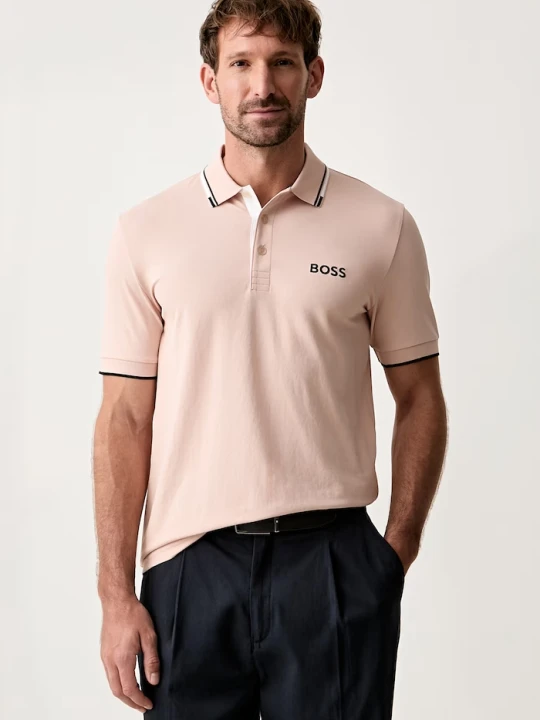 Zdjęcie produktu BOSS Green polo męskie Paddy Pro różowy