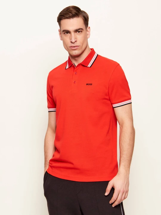 Zdjęcie produktu BOSS GREEN Polo Paddy | Regular Fit | pique czerwony