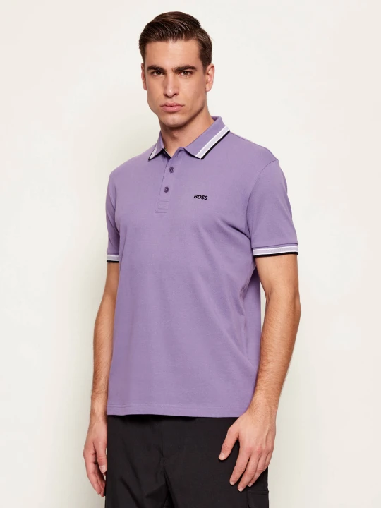 Zdjęcie produktu BOSS GREEN Polo Paddy | Regular Fit | pique fioletowy
