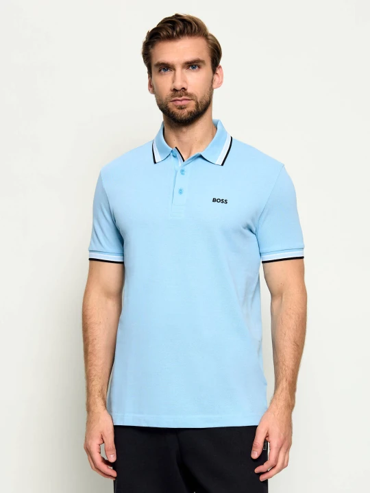 Zdjęcie produktu BOSS GREEN Polo Paddy | Regular Fit | pique błękitny