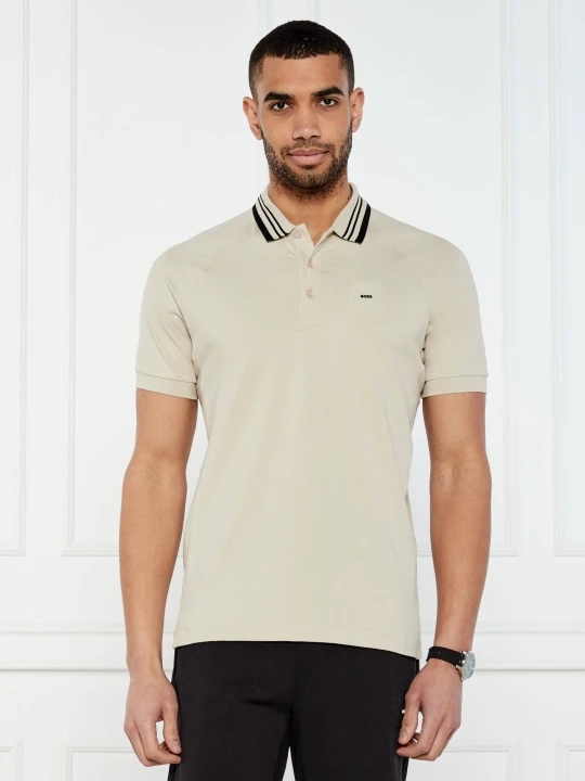 Zdjęcie produktu BOSS GREEN Polo Paddy Rib | Regular Fit beżowy