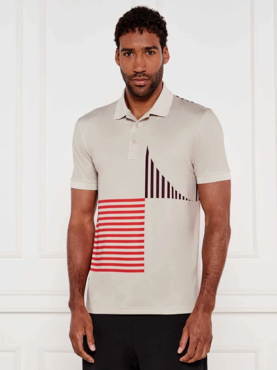 Zdjęcie produktu BOSS GREEN Polo Paddy Striped C1 | Regular Fit beżowy