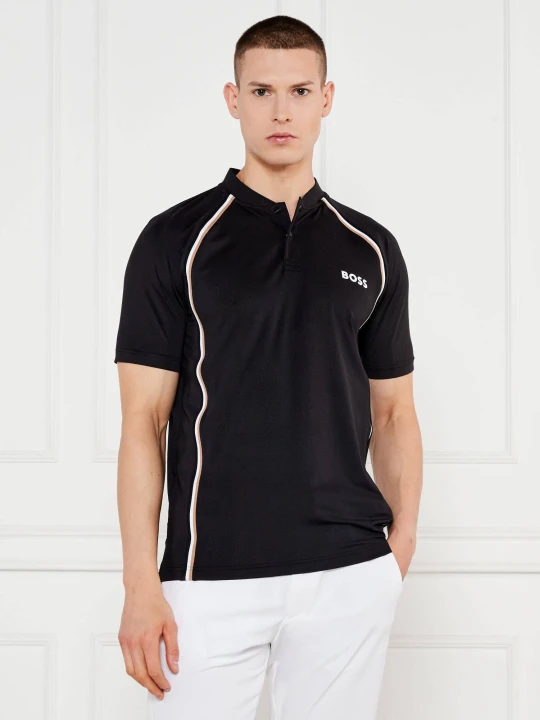 Zdjęcie produktu BOSS GREEN Polo Pariq TOC Mesh | Slim Fit | stretch czarny