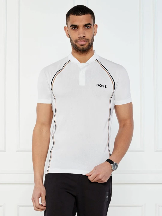Zdjęcie produktu BOSS GREEN Polo Pariq TOC Mesh | Slim Fit | stretch biały