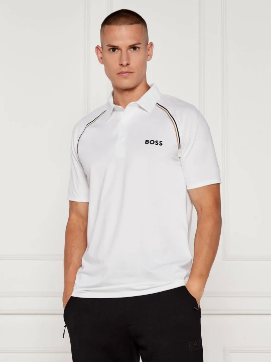 Zdjęcie produktu BOSS GREEN Polo Patteo TOC | Slim Fit | stretch biały