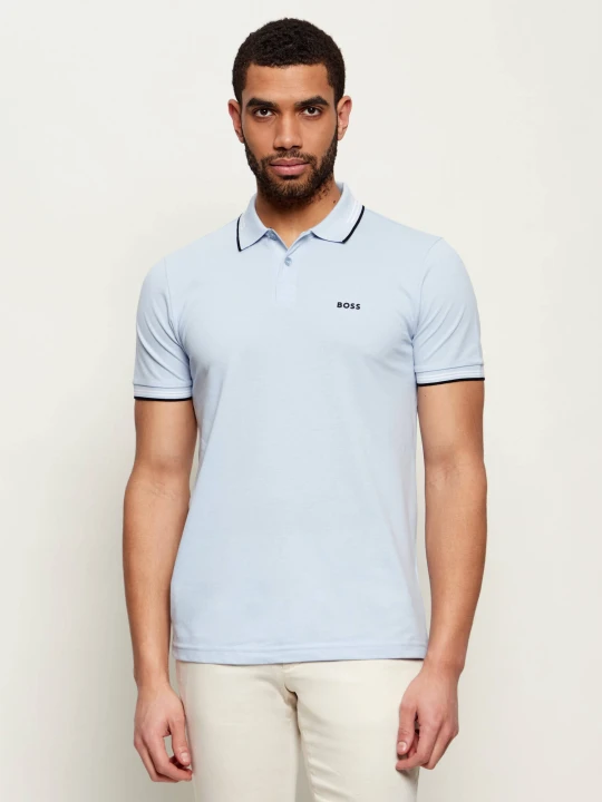 Zdjęcie produktu BOSS GREEN Polo Paul | Slim Fit | stretch błękitny