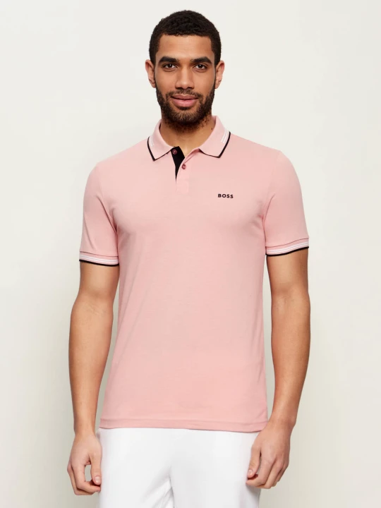 Zdjęcie produktu BOSS GREEN Polo Paul | Slim Fit | stretch pudrowy róż