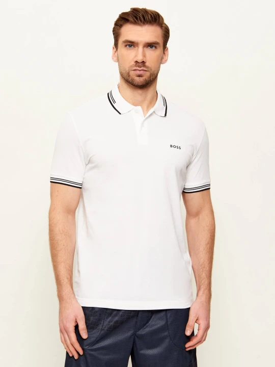 Zdjęcie produktu BOSS GREEN Polo Paul | Slim Fit | stretch biały