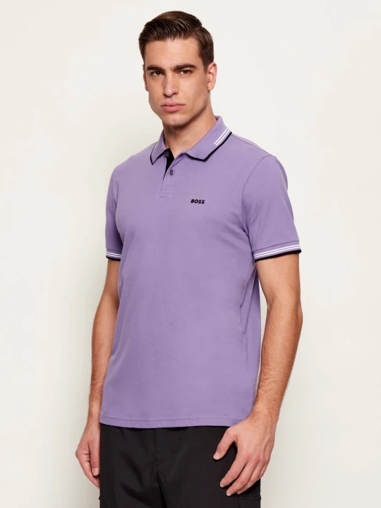Zdjęcie produktu BOSS GREEN Polo Paul | Slim Fit | stretch fioletowy