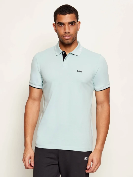 Zdjęcie produktu BOSS GREEN Polo Paul | Slim Fit | stretch błękitny