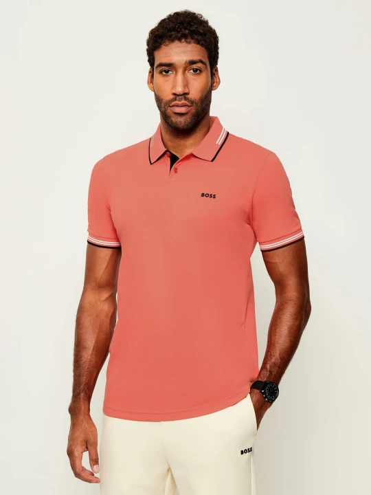 Zdjęcie produktu BOSS GREEN Polo Paul | Slim Fit | stretch koralowy