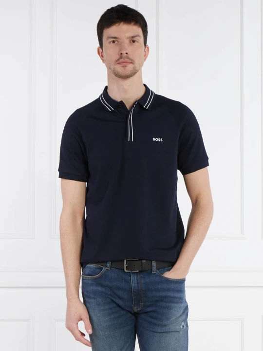Zdjęcie produktu BOSS GREEN Polo Paule 2 | Slim Fit | stretch granatowy