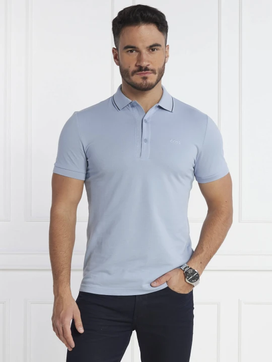 Zdjęcie produktu BOSS GREEN Polo Paule 4 | Slim Fit | pima niebieski