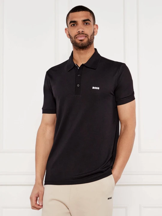 Zdjęcie produktu BOSS GREEN Polo Paule Rib | Slim Fit | stretch czarny
