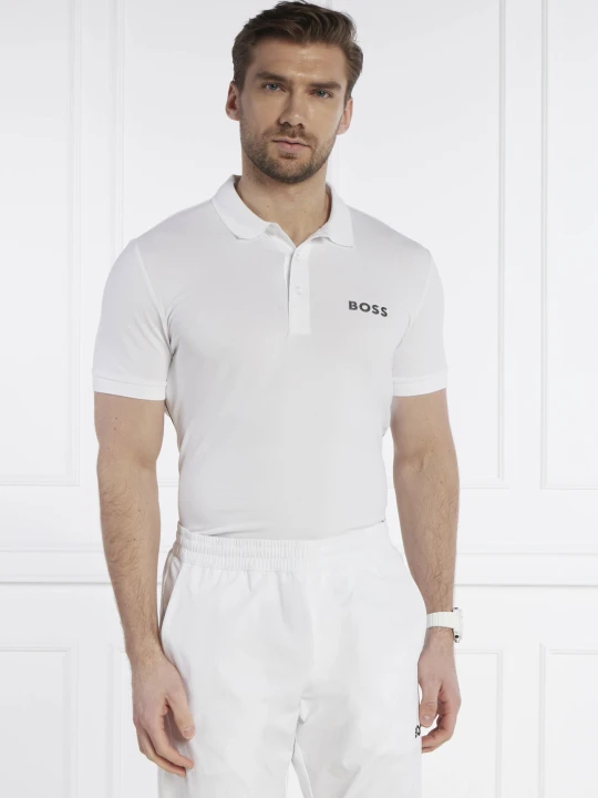 Zdjęcie produktu BOSS GREEN Polo Paule | Slim Fit | stretch biały