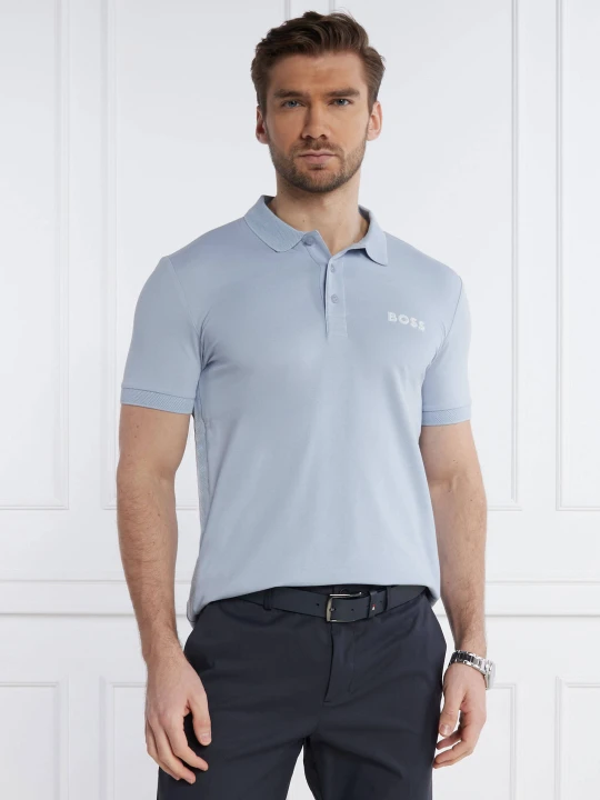 Zdjęcie produktu BOSS GREEN Polo Paule | Slim Fit | stretch błękitny