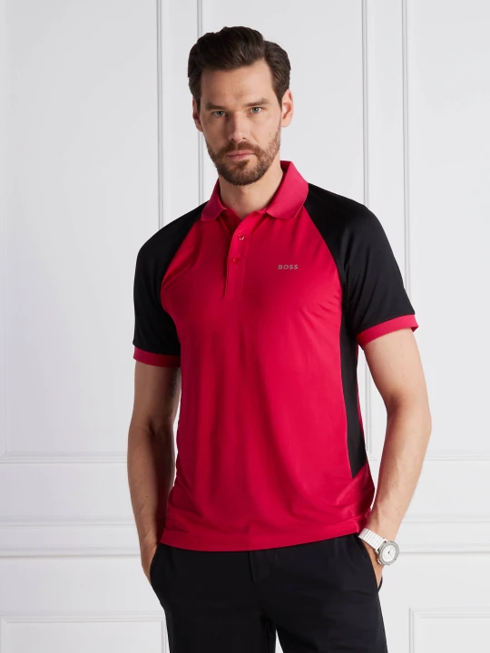 Zdjęcie produktu BOSS GREEN Polo Pauletech | Slim Fit różowy