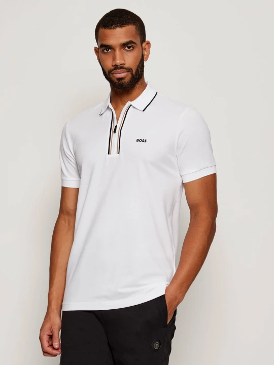 Zdjęcie produktu BOSS GREEN Polo Philix GOC | Slim Fit | stretch biały