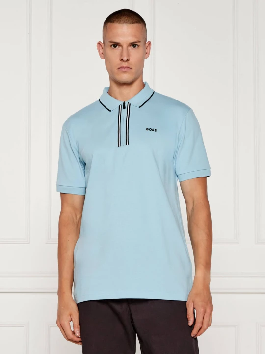 Zdjęcie produktu BOSS GREEN Polo Philix GOC | Slim Fit | stretch błękitny