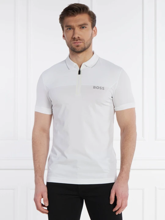 Zdjęcie produktu BOSS GREEN Polo Philix | Slim Fit | stretch biały
