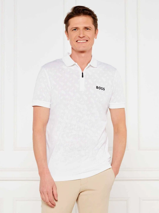 Zdjęcie produktu BOSS GREEN Polo Philix TOC JQ | Slim Fit | stretch biały