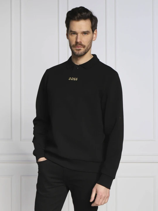 Zdjęcie produktu BOSS GREEN Polo Pirax Gold 10243030 01 | Relaxed fit czarny