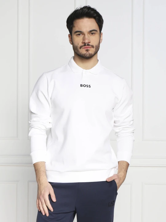 Zdjęcie produktu BOSS GREEN Polo Pirax Gold | Relaxed fit biały
