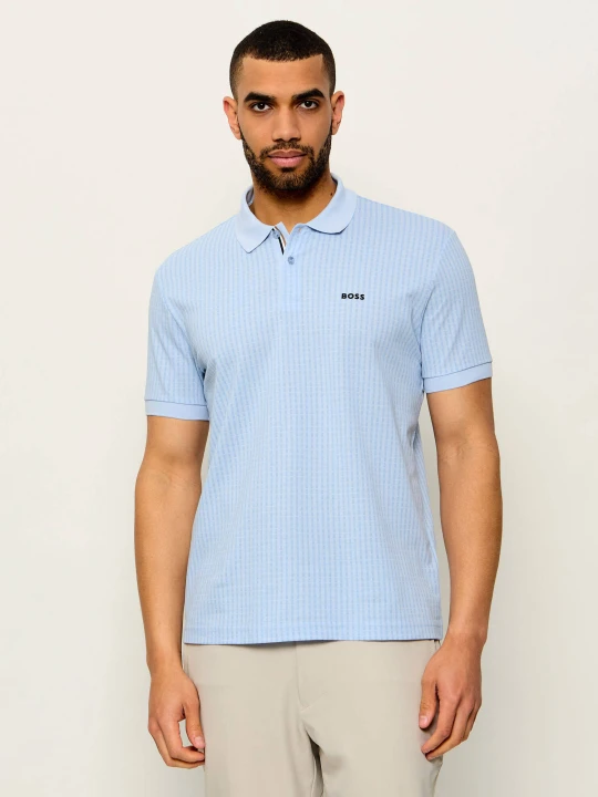 Zdjęcie produktu BOSS GREEN Polo PL_GOC Birdie 3 | Regular Fit | pique | stretch błękitny