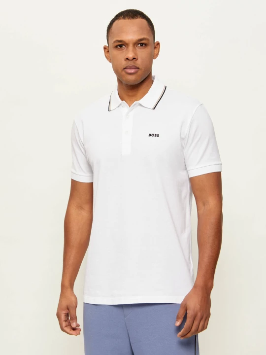 Zdjęcie produktu BOSS GREEN Polo PL_GOC Birdie Paule | Slim Fit | stretch biały