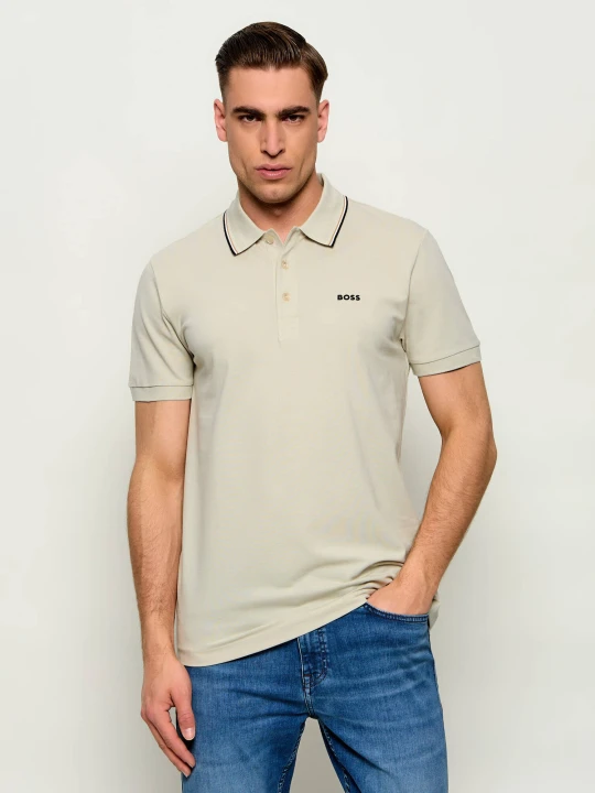 Zdjęcie produktu BOSS GREEN Polo PL_GOC Birdie Paule | Slim Fit | stretch beżowy