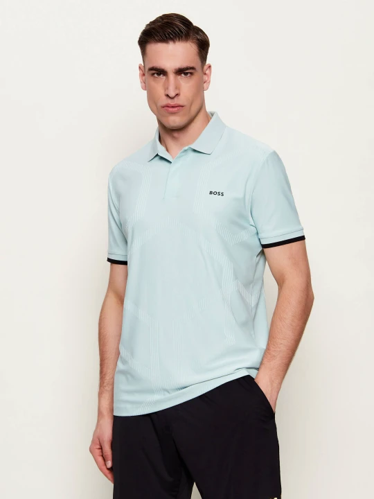 Zdjęcie produktu BOSS GREEN Polo PL_GOC Chip Hexa | Regular Fit | stretch turkusowy