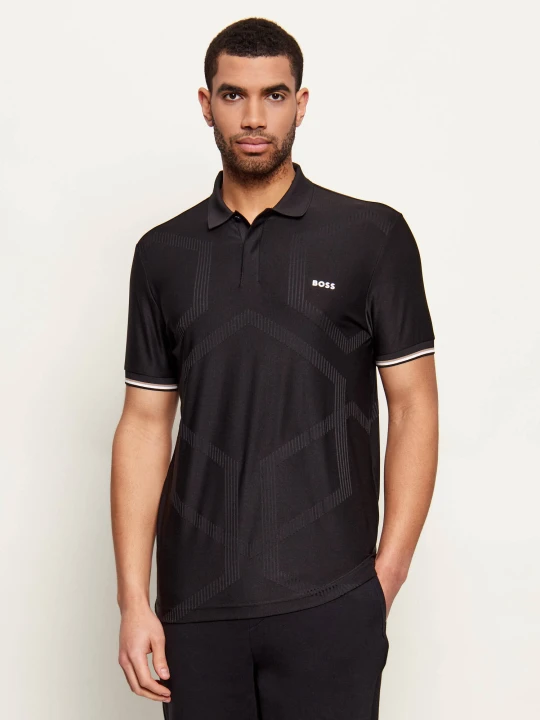 Zdjęcie produktu BOSS GREEN Polo PL_GOC Chip Hexa | Regular Fit | stretch czarny