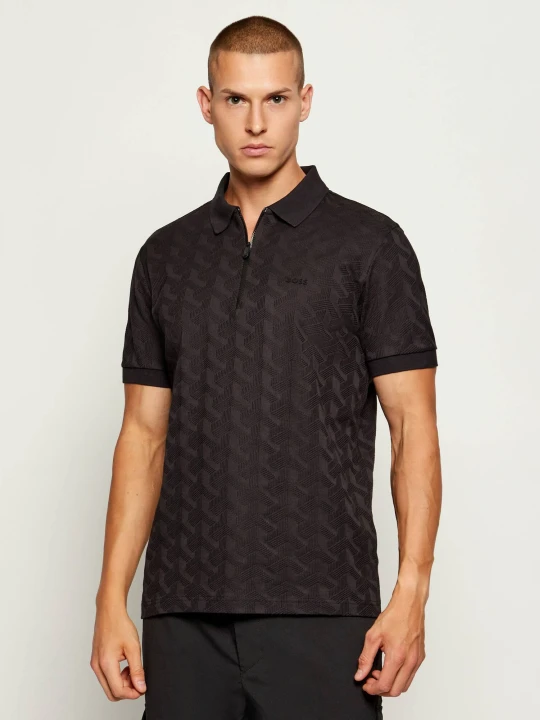 Zdjęcie produktu BOSS GREEN Polo PL_Mirror QZ | Relaxed fit czarny