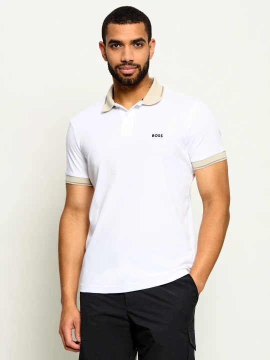 Zdjęcie produktu BOSS GREEN Polo PL_Network Paule | Slim Fit biały
