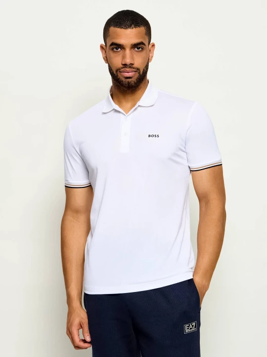 Zdjęcie produktu BOSS GREEN Polo Pl_Toc Game 1 | Boss x The Chance | Slim Fit biały
