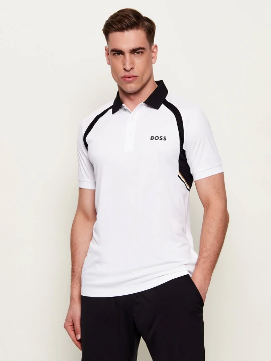 Zdjęcie produktu BOSS GREEN Polo PL_TOC Spin CB | Slim Fit biały