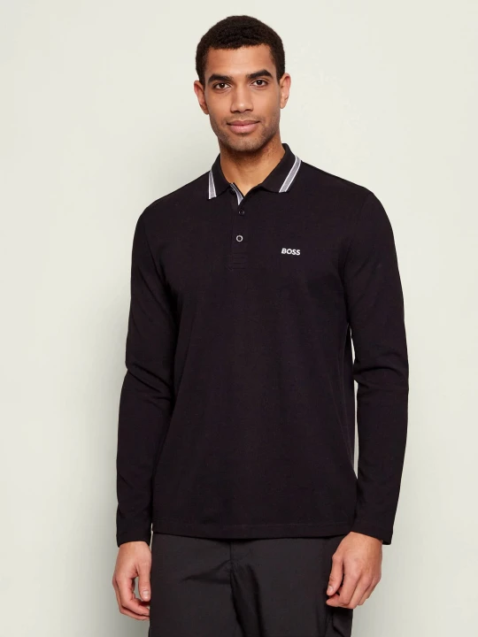 Zdjęcie produktu BOSS GREEN Polo Plisy | Regular Fit czarny